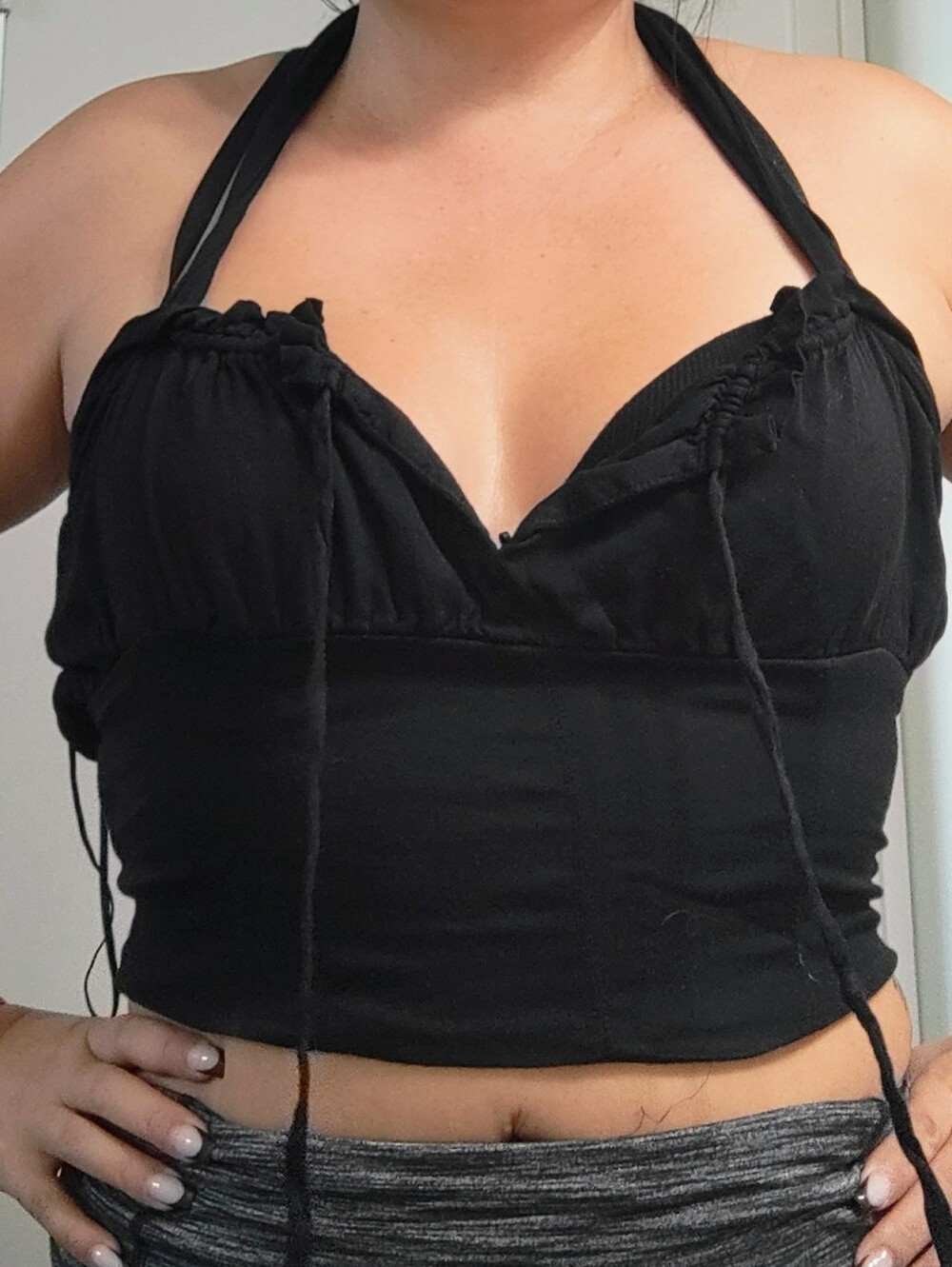 Black Halter Crop Top - Classic Women's Summer Top